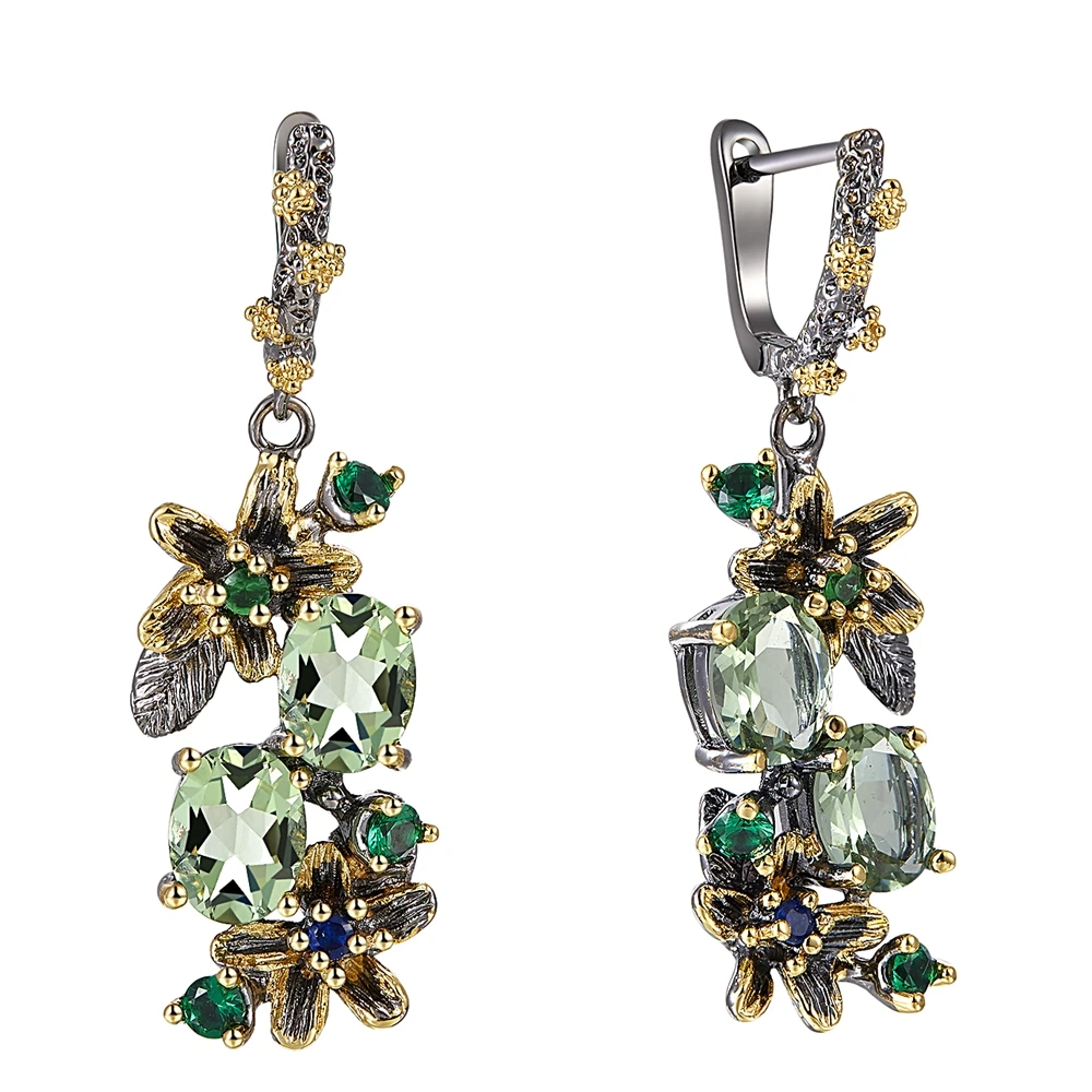 WE3874 -1 vintage luxury zirconia  drop earrings women (1)