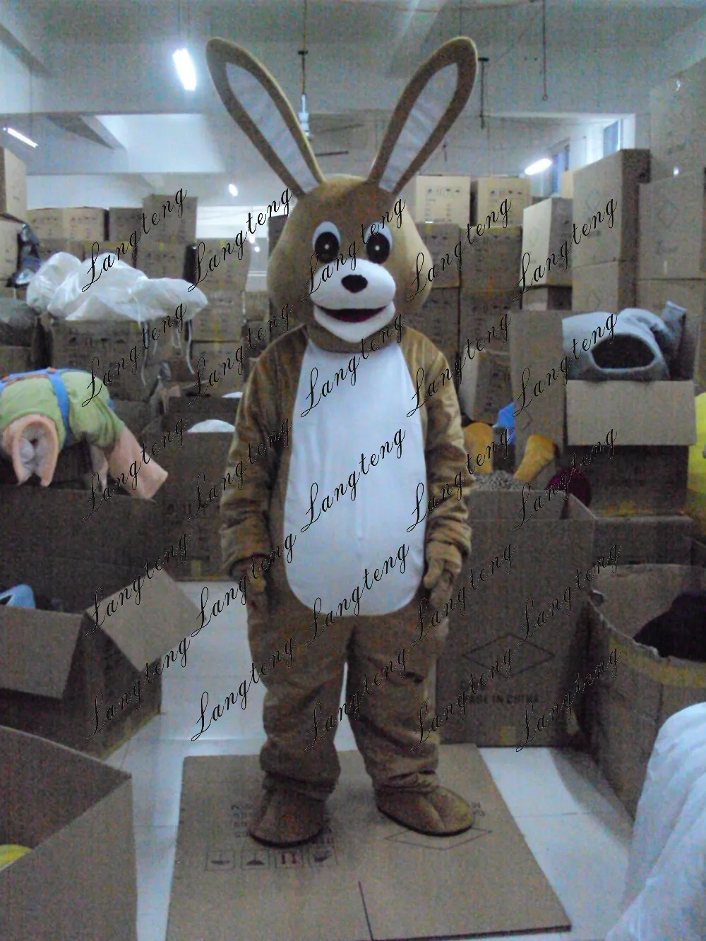 Новинка года Маскоты костюмы для взрослых Рождество Хэллоуин наряд Необычные платья Костюм Кофе кролик