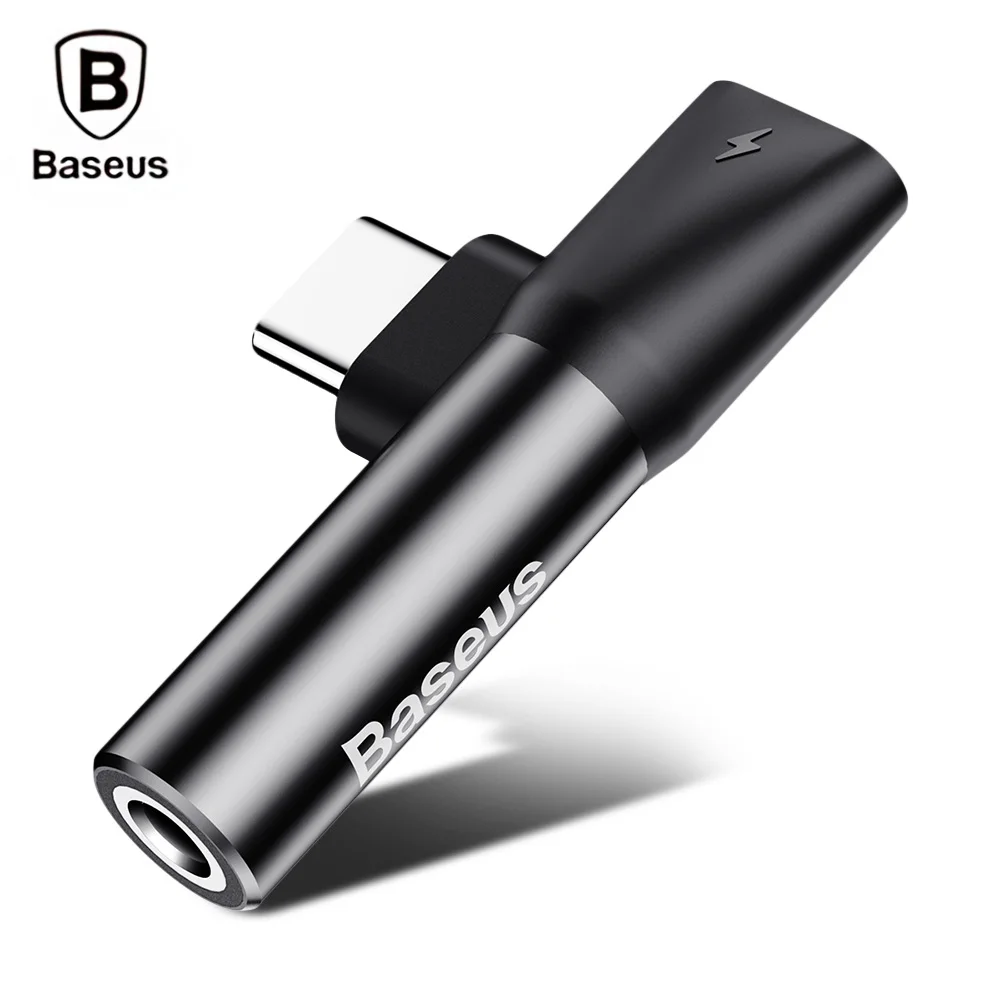 

Baseus Type C Male to Type-C Port + 3.5MM Audio Female Connector Mini Adapter For OPPO Find X Vivo NEX Xiaomi 8 6 Huawei P20
