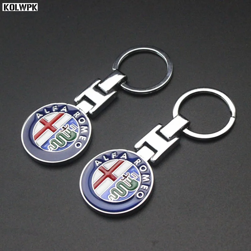 

Fashion Metal Car Keychain Key Ring Key Chain Keyring For Alfa Romeo 159 147 156 Giulietta Mito Spider GT Key Holder Car Styling