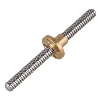 

Stainless Steel L100mm D8mm 2mm Lead Screw Rod with Nut Z Axis for 3D Printing General Machine Tool