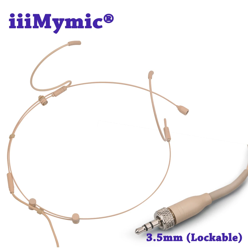 IiiMymic H-52S2-1, регулируемая гарнитура, микрофон для детей, 3,5 мм разъем, гарнитура для Sennheiser, беспроводной корпус