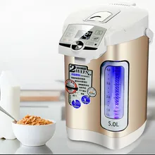 Высококачественный электрический термос, бутылка для воды, изолированный дом, полностью автоматическая мощность, «умный» чайник 5L, защита от перегрева