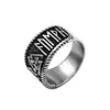 Bague en acier inoxydable pour hommes, symbole Viking Rune Odin, bijoux, nœud celtique classique, amulette de motard, anneau SWR0850, vente en gros ► Photo 3/4