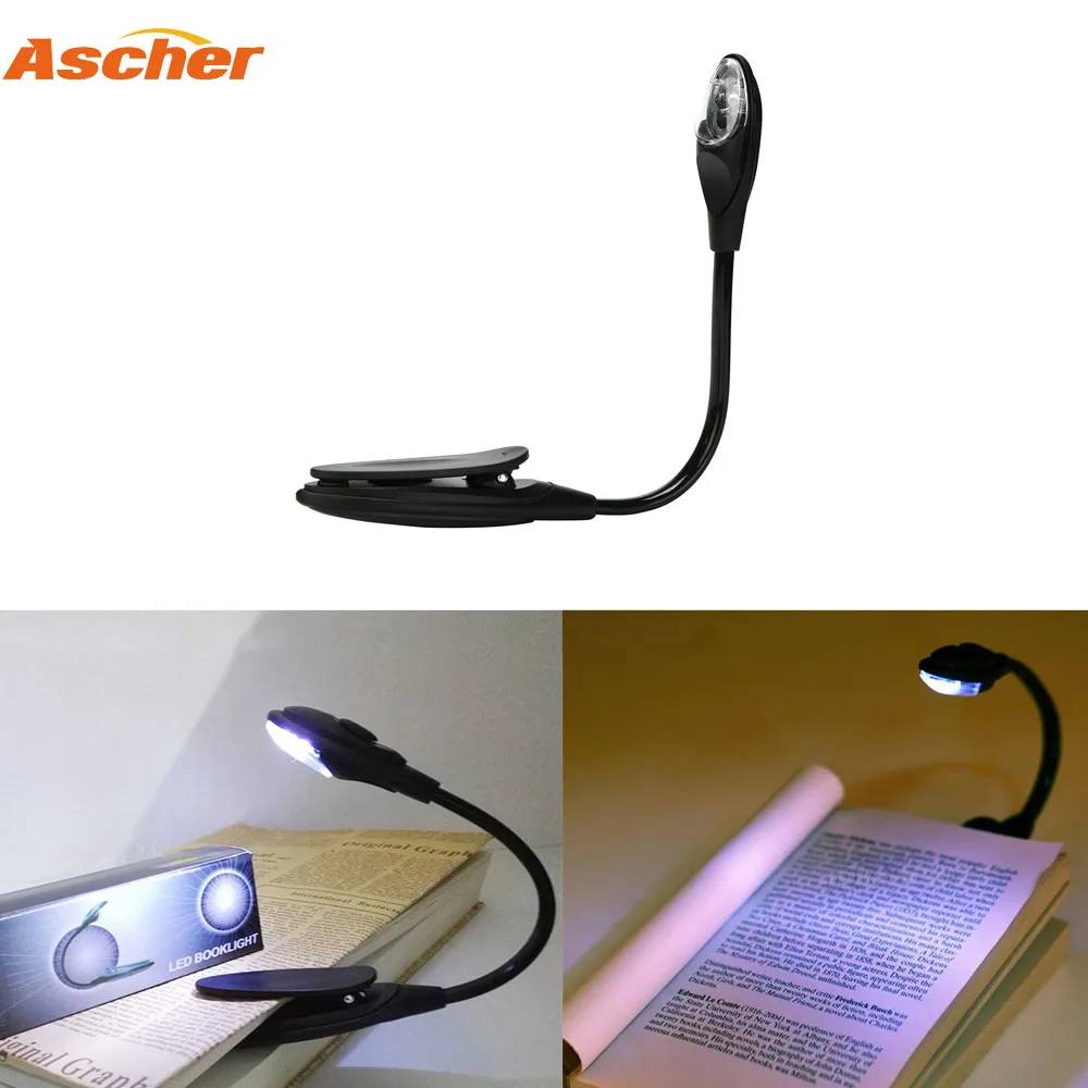 Portable Led Book Light Mini Clip On Flexible Bright LED Lamp Light