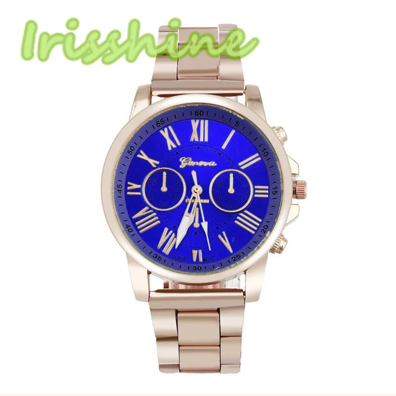Irisshine#1177 часы для пары роскошные стильные модные кварцевые спортивные наручные часы из нержавеющей стали с циферблатом для мальчиков и девочек