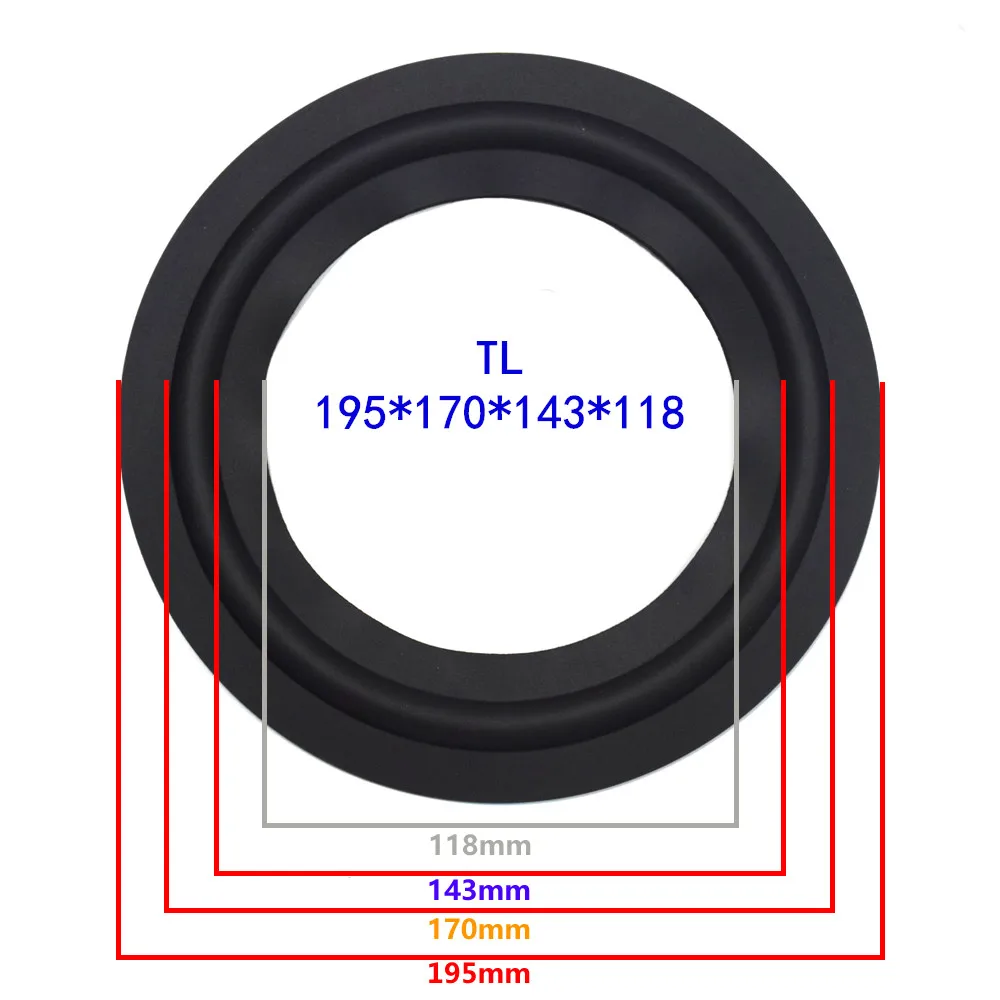 8 дюймов динамик резиновый объемный край НЧ-динамик ремонт складной край сабвуфера кольцо DIY ремонт аксессуары динамик подвеска - Цвет: TL