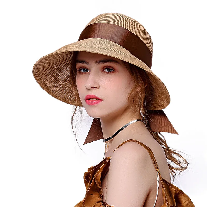 Straw Hat Ladies Summer Bucket Hat Sun Shade Sun Hat Beach Panama Hats
