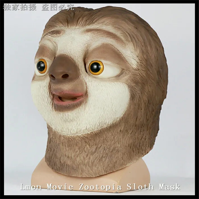 2016 Famous Carton Movie Zootopia Sloth Mask Nick Wilde Latex Full Head