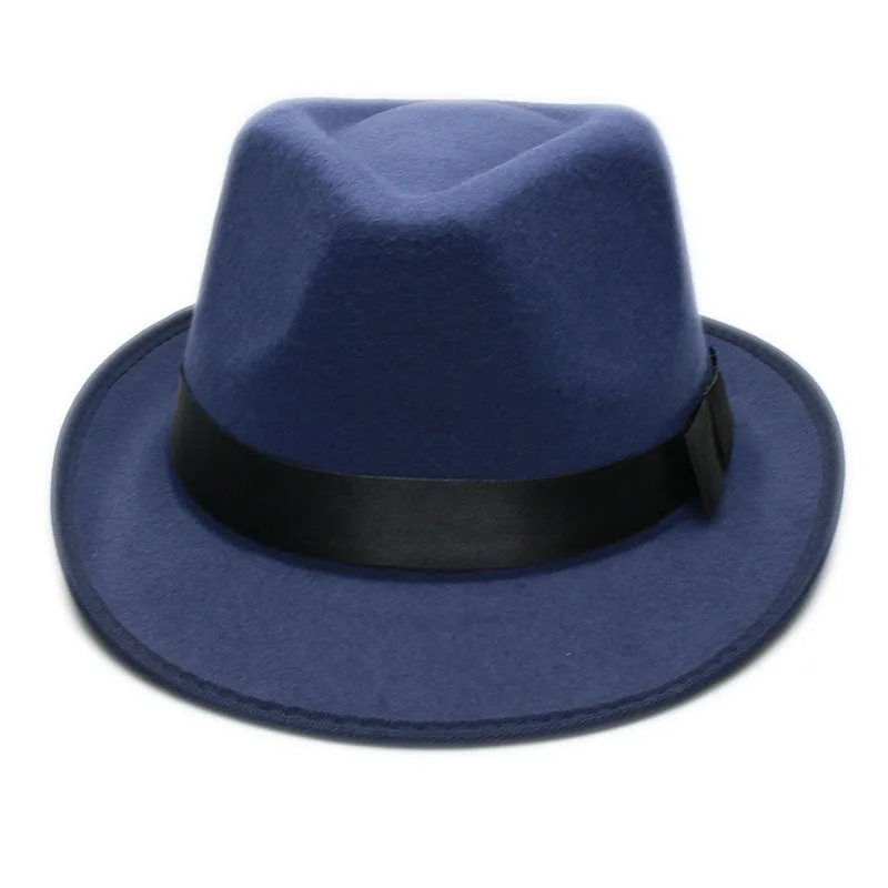 LUCKYLIANJI Retro Hard Felt Women Men Fold Wide Brim Billycock Sag Top Bowler Derby Jazz Fedora Panama Casual Hats (Size:57cm) cream fedora hat