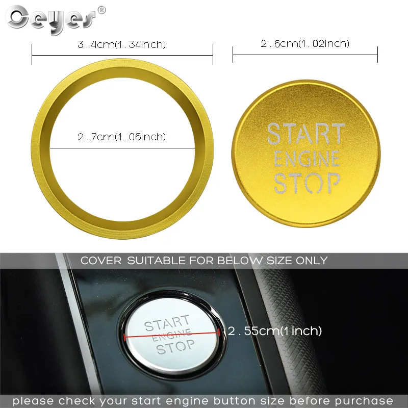 Car Start Engine Button Key Ring for AUDI (25)