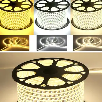 

220V LED Strip 3 Modes Diode Tape SMD 5630 5730 120Leds/M Ribbon IP67 Waterproof Strip Light With Controller And EU Plug