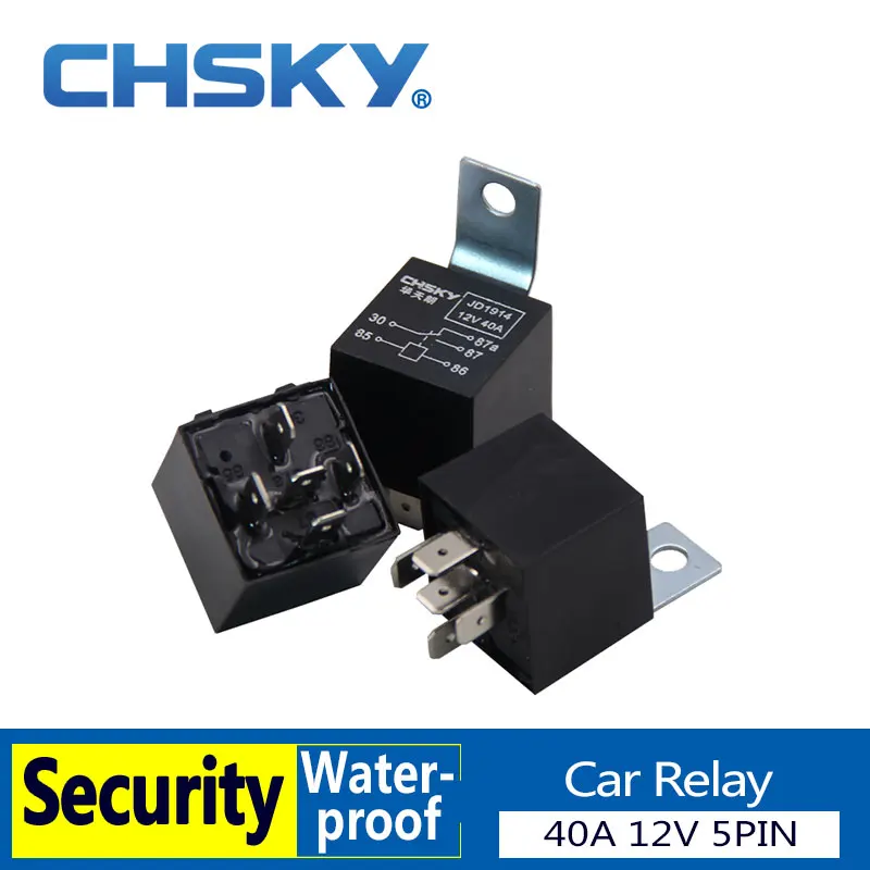 Buy CHSKY 1 Piece Waterproof Car Relay 12v 5pin 40a