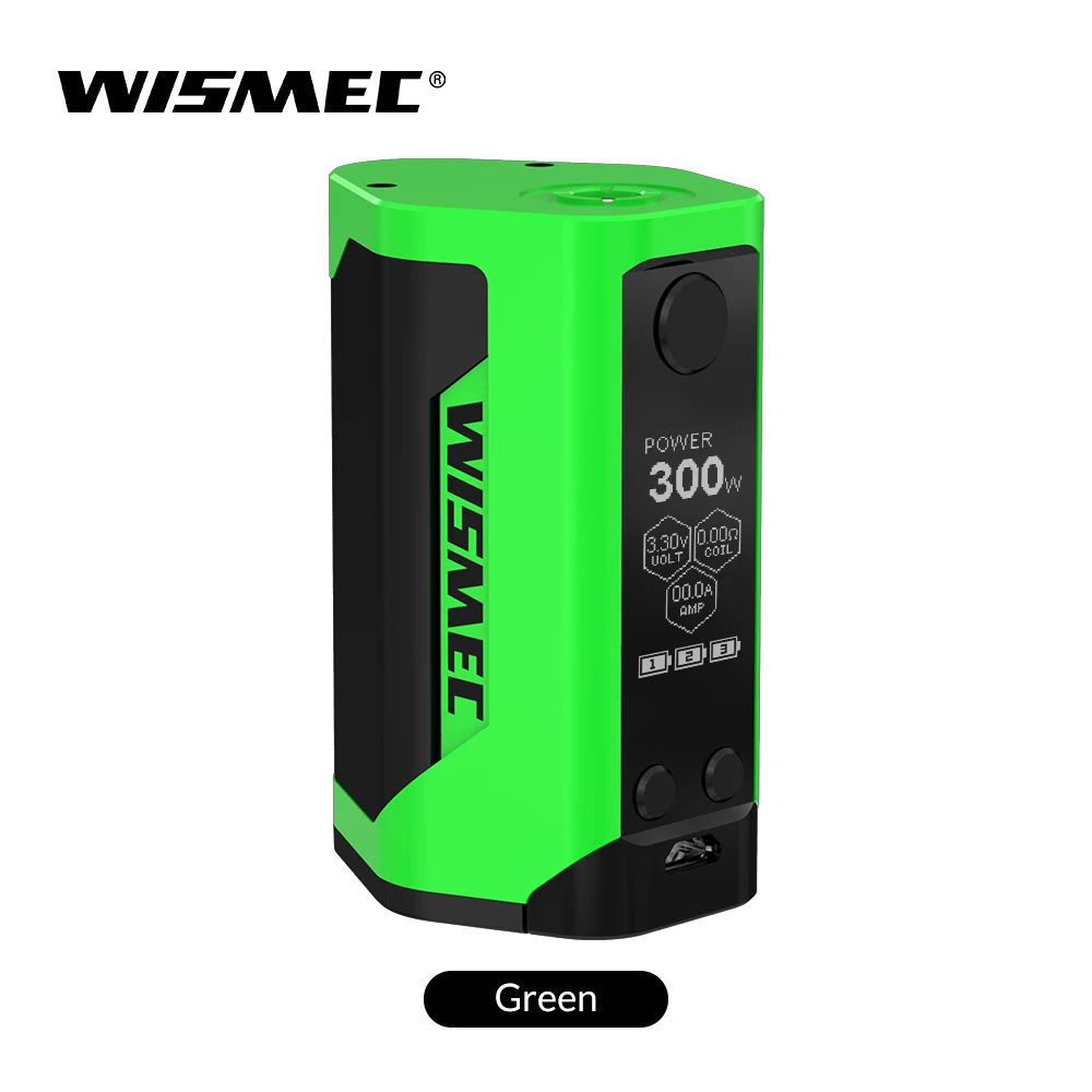 [США/Франция] Wismec Reuleaux RX GEN3 TC Mod Box 300 Вт Выход питание от 18650 батареи VW/TC-Ni/TC-Ti/TC-SS/TCR режим Vape Box Mod - Цвет: Зеленый