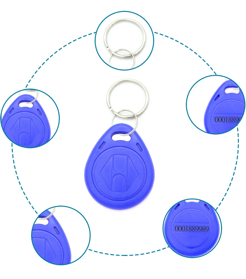 50 шт. RFID 125 кГц EM4100 брелок Чип TK4100 метки 125 кГц только для чтения