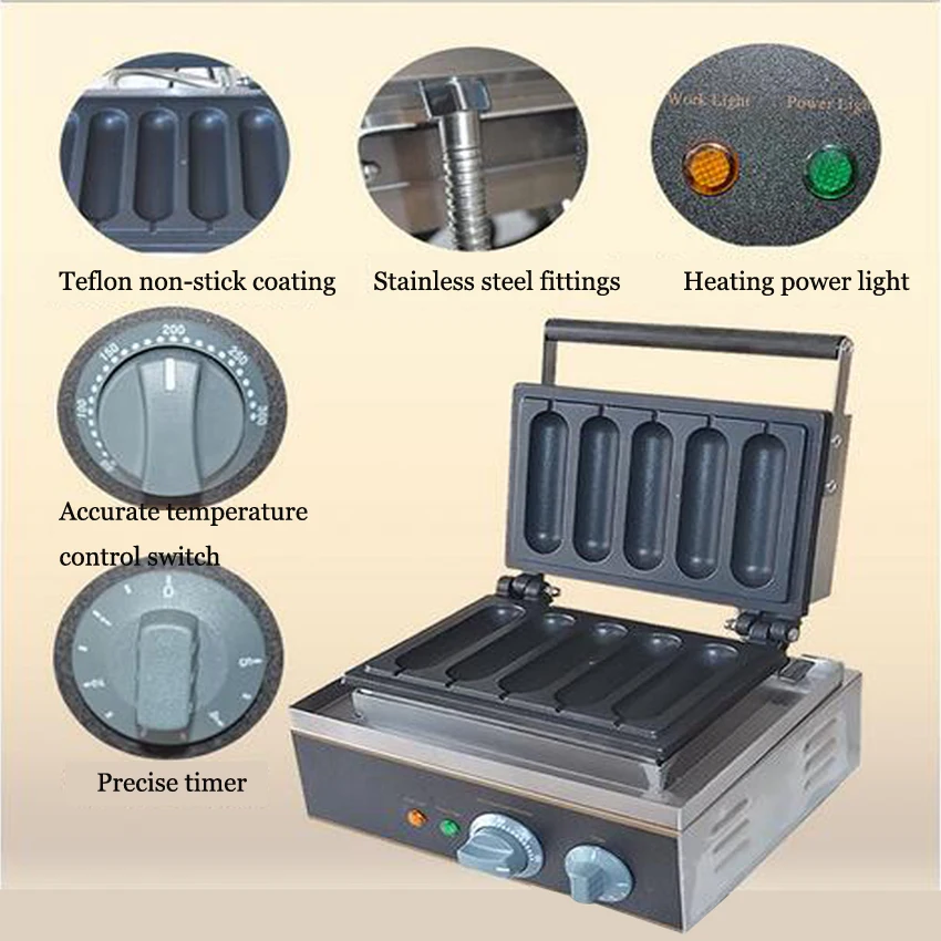 1 шт. Горячая 220 В/110 В машина для приготовления хот-догов,/французская колбасная машина/эскимо вафельница