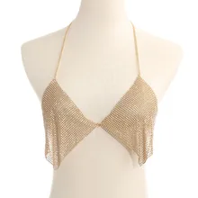 Sexy Crystal Bra Chain Jewelry Beach Bikini Body Chain Geometric Crystal Chest Chain Female Bikini Accessories Body Jewelry faux crystal leaf floral body chain