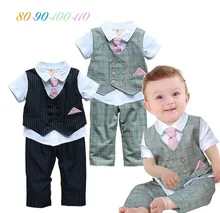2016 printemps vêtements de garçon ensemble 100% coton enfants ensembles de costume pour l’été mode Enfants vêtements 3 pcs ensemble chemises + pantalon + cravate