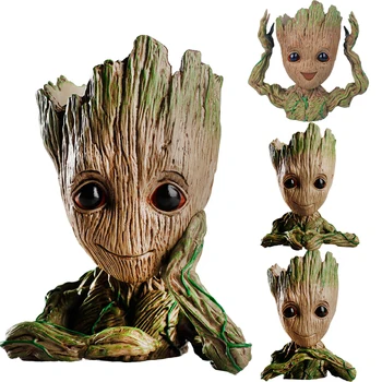 

Cute Guardians of the Galaxy Tree man Flowerpot Toys Baby Tree man Action Figures Pot Toys Pen Holder Guardian Galaxy Treeman