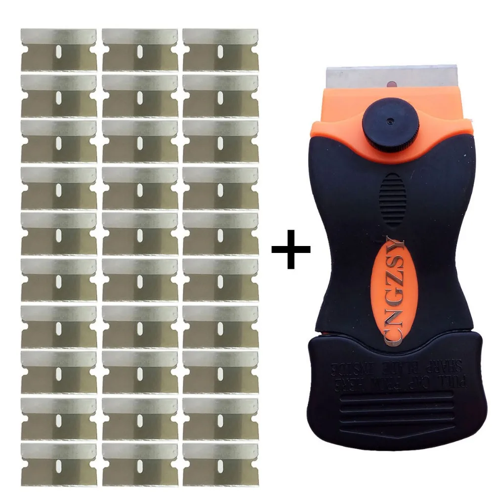  Professional Plastic Handle Razor Scraper Ceramic Glass Oven Window Car Tinting Cleaning Tools Film