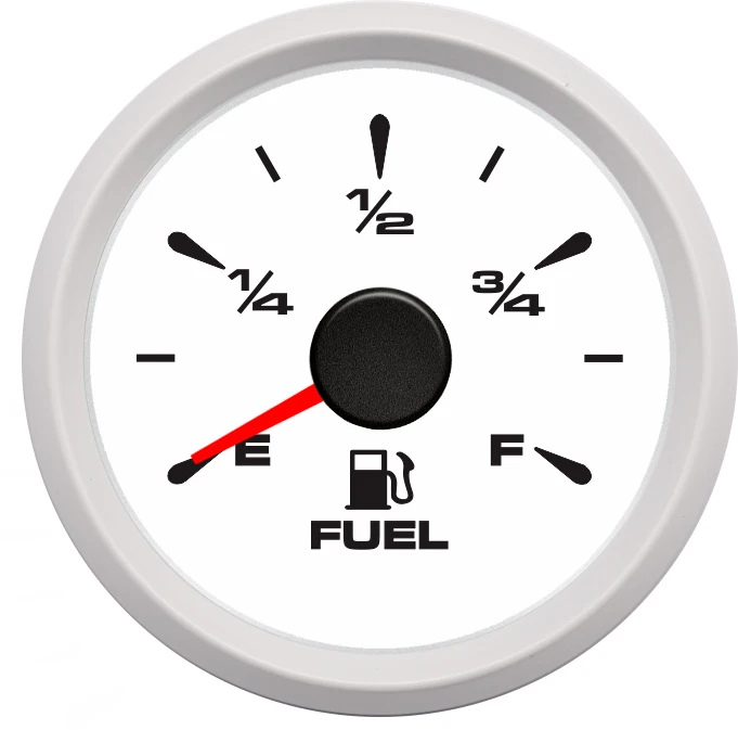 52 мм Указатель уровня топлива 0-190ohm 240-33ohm E-F измеритель уровня топлива водонепроницаемый датчик уровня топлива 9~ 32 В для лодки автомобиля мотоцикла яхты - Цвет: White White