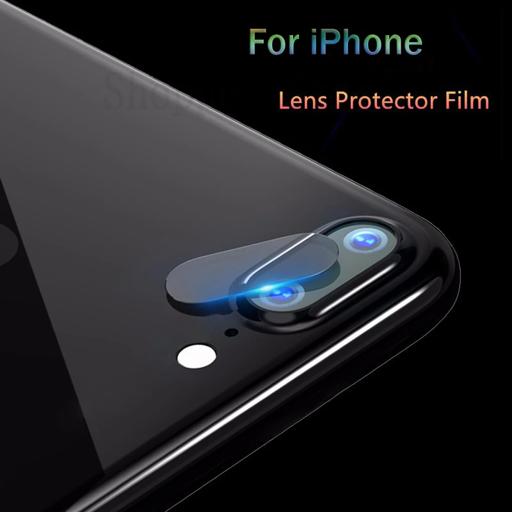 2 piezas de vidrio templado de lente de cámara trasera para iPhone XS MAX XR XS Protector de pantalla de lente para iPhone 8X7 6,1, 6,5 de 5,8 pulgadas