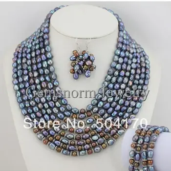 

Latest Fashion Baroque Pearl Jewelry Set African Wedding Pearl Jewelry Set Nigerian Wedding Beads Jewelry Set FP107