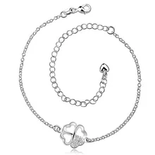 2016 Hot Sale Gift Anklet Silver Color silver plated fashion jewelry anklet for women jewelry/iJHKKVEDJ