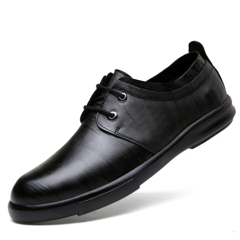 2019 Men Dress Shoes Genuine Leather Business Work Formal Male