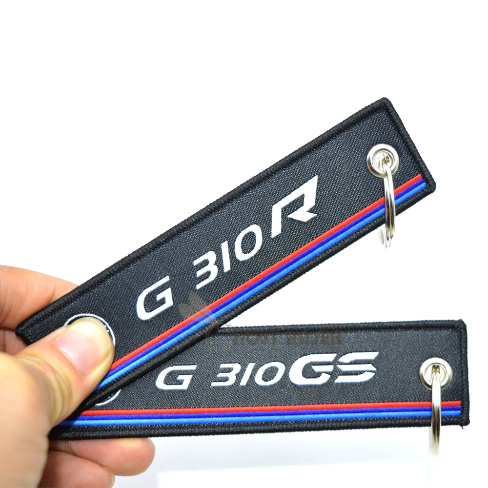 

for BMW C310R C310GS C310 GS Embroidery Key Holder Chain Collection Keychain Motorcycle Badge Keyring Key Ring