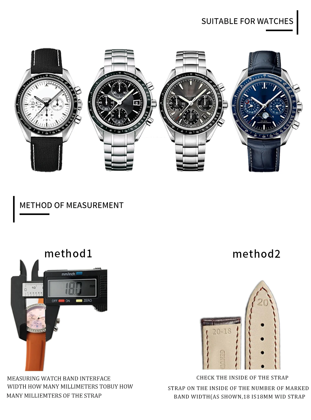 especial para omega speedmaster relógio de pulso