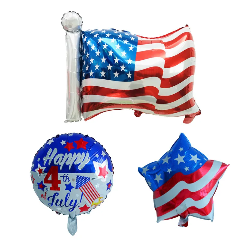 День Независимости Фольга воздушные шары США Флаги Globos украшения звезда клипсы