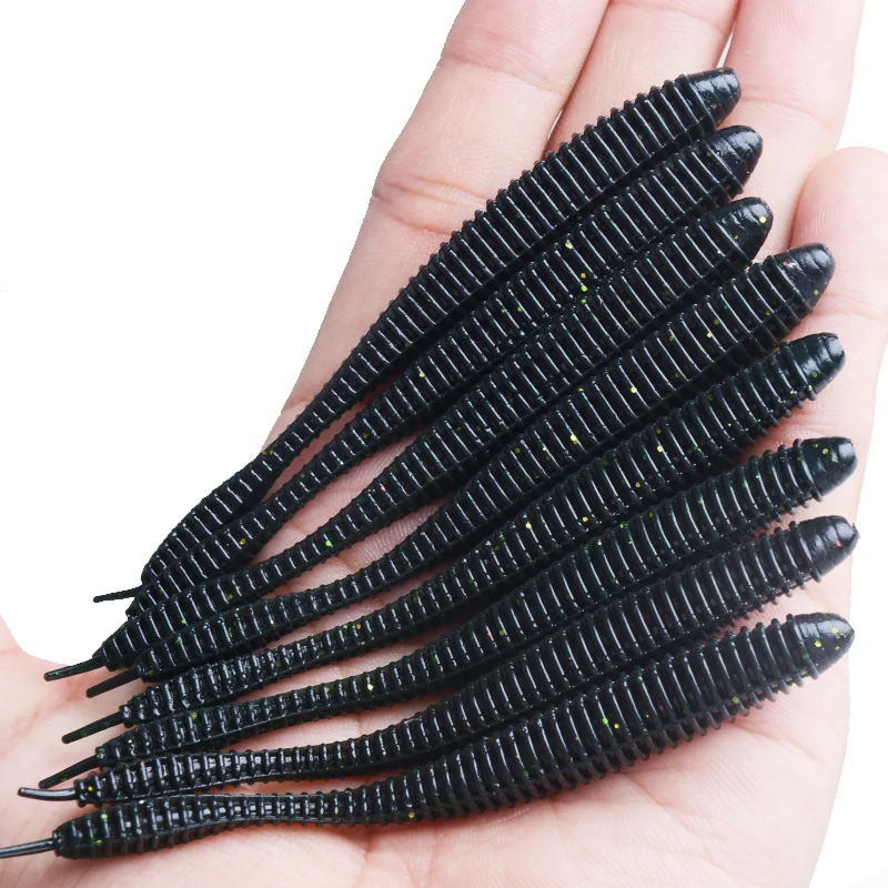 Señuelo de pesca 8 unids/lote 3,2g 10 cm mosca pesca wobblers señuelo suave gusano cebo de silicona isca artificial cebo falso pesca accesorios