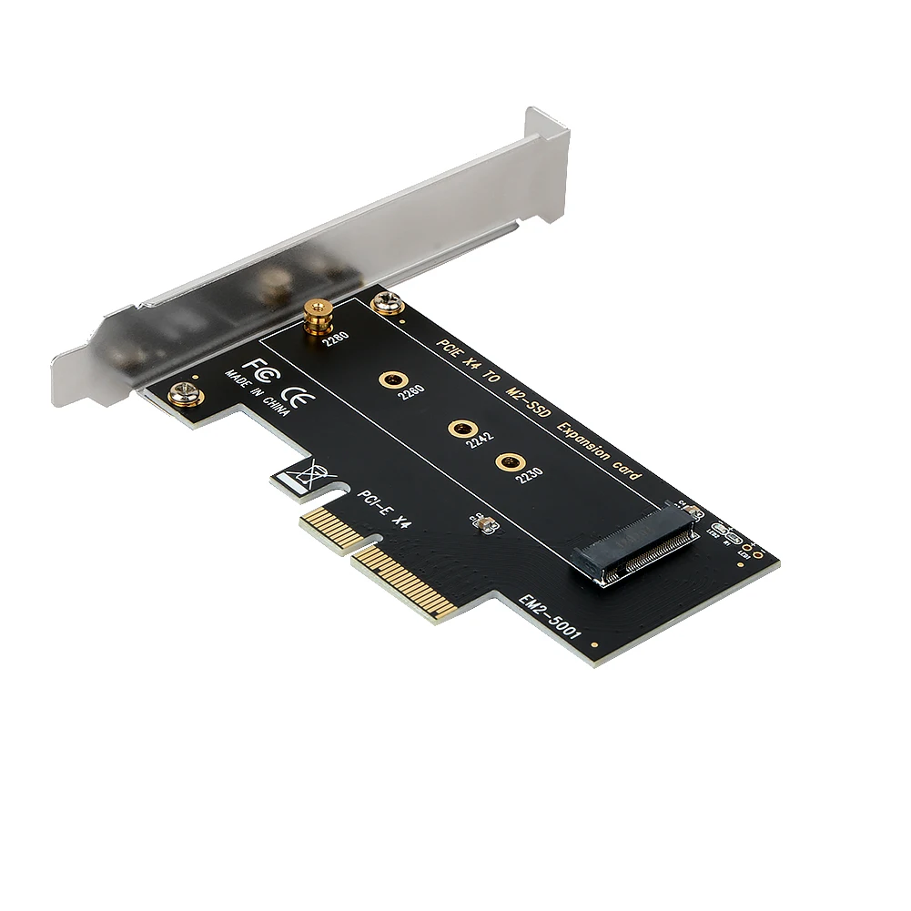 M.2 NVMe SSD Адаптерная плата PCIe Поддержка PCI Express 3,0x4 2230 2242 2260 2280 Размеры M.2 SSD полной скорости карты расширения