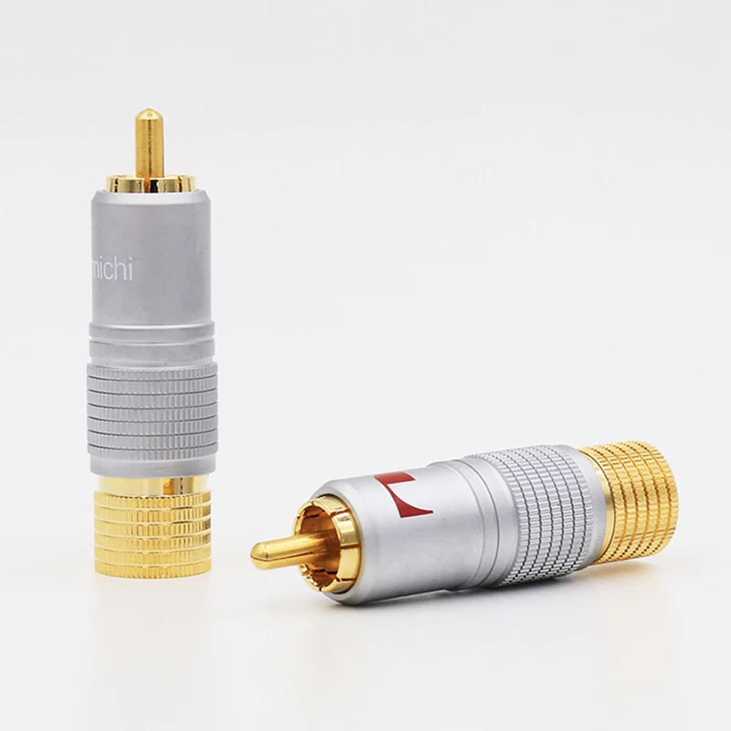 8 шт. Nakamichi 24 К Глод покрытием RCA Plug Аудио кабель Разъем