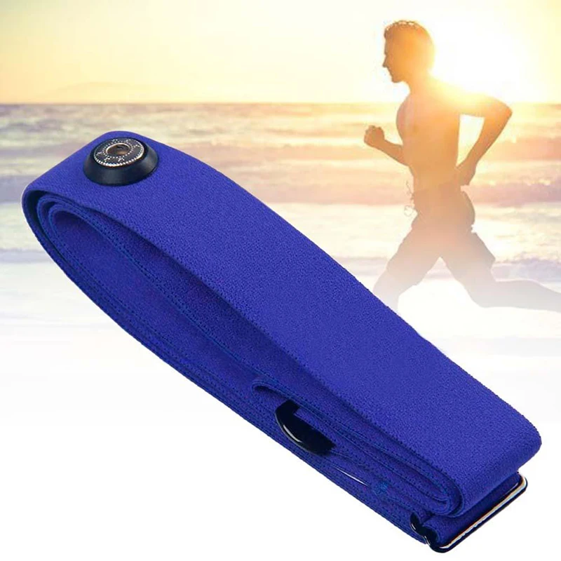 Blue Elastic Belt Strap Band Heart Rate Chest Belt for Garmin Wahoo Polar Sports Running Heart Rate Monitor for Bluetooth 4 0