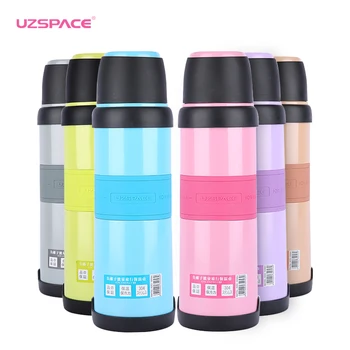 

UZSPACE 1L 1.2L Stainless Steel Water Bottles Vacuum Insulated Flask Thermal Chilly Hot Cup Outdoor Sports Travel Camping Kettle