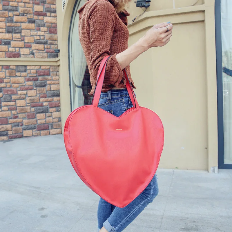 

Heart bag PU shoulder bag fashion female bag personalized women's messenger bag handbag