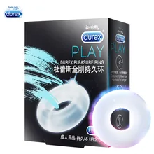 Durex кольцо удовольствия презерватив увеличить Для мужчин t удлинитель пениса Секс-игрушки товары презервативы многократного использования для Для мужчин для задержки эякуляции