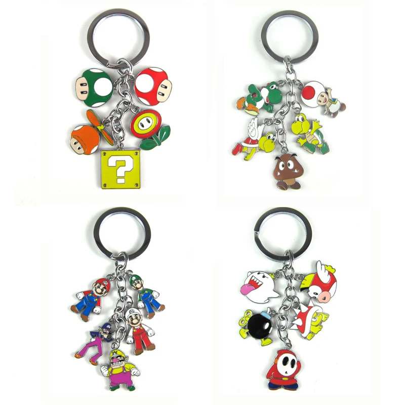 

Halder Super Mario Games Key Chains For Kids Play Luigi Mario Bowser Yoshi Trinkets Accessories Pendants For Key Carrying