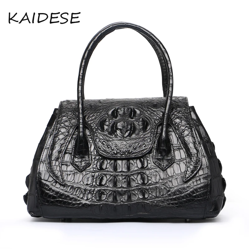 

KAIDESE European and American style leather handbag with crocodile leather handbag with multi-function leather handbag