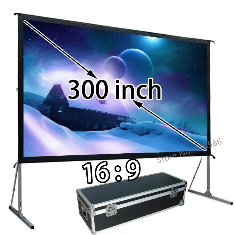 HD Projector Projection Screen 300inch 169 Format Outdoor Fast Folding