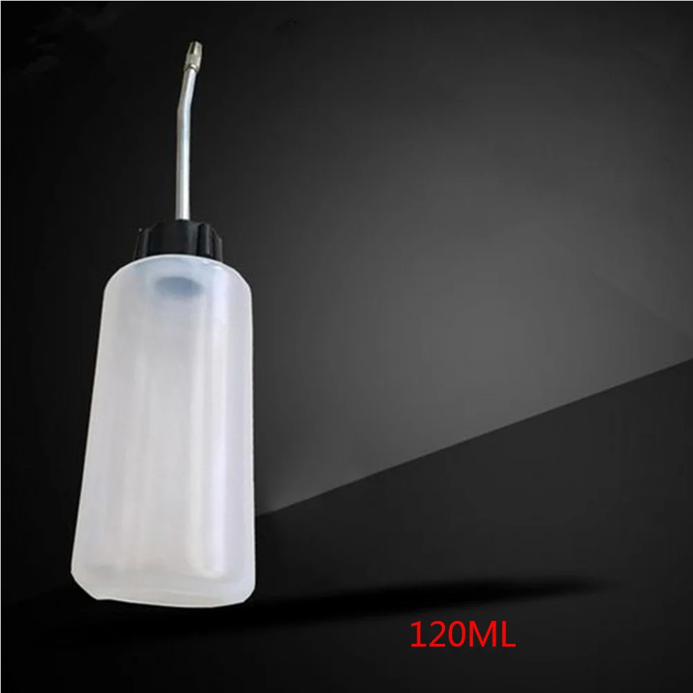 

120ML Oil Bottle Extended Spout Oil Sprayer Plastic Screw On Cap Sewing Machine Oiler Oil Dispenser Portable Storage Pot