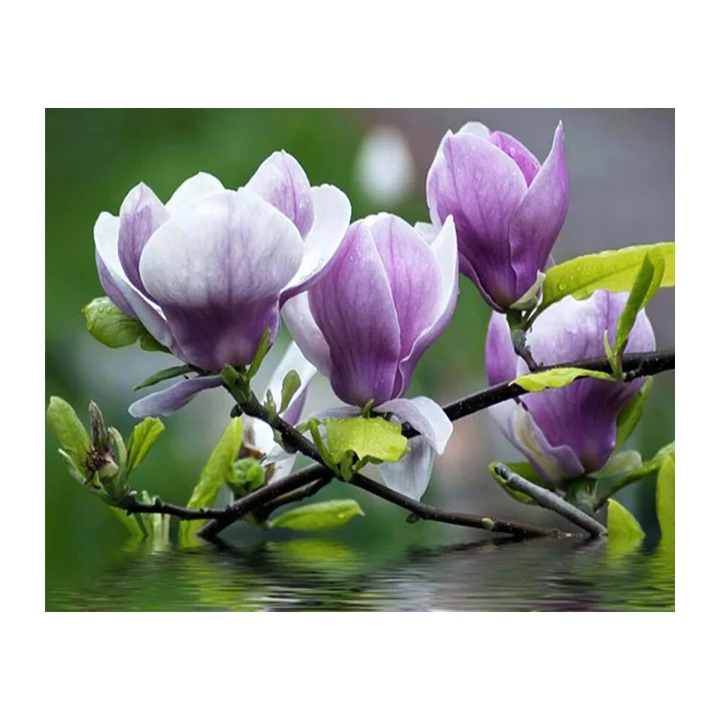 5d Diy Diamond Painting Cross Stitch Golden Lily Embroidery Flowers Crystal Round Mosaic Pictures Needlework WZ | Дом и сад