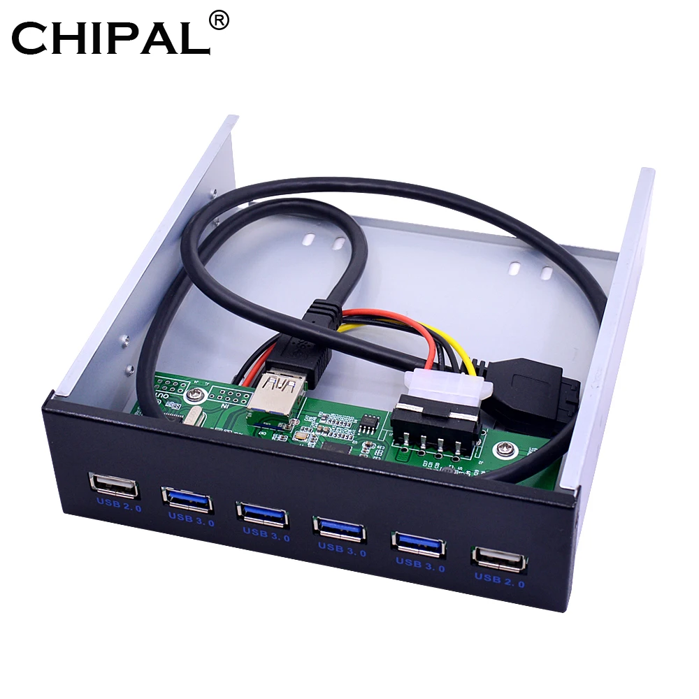 CHIPAL USB 3,0 Передняя панель 5 Гбит/с 20Pin USB 2,0 кронштейн расширения USB2.0 USB3.0 концентратор кабель адаптер для ПК настольный 5,25 ''CD-ROM