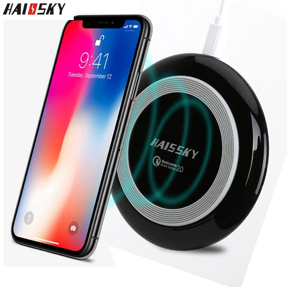 

Qi Fast Wireless Charger For Samsung Note 10 Plus 8 9 S10 USB Quick Charger For iPhone 11 Pro Max X XS 8 Plus Phone Charging Pad