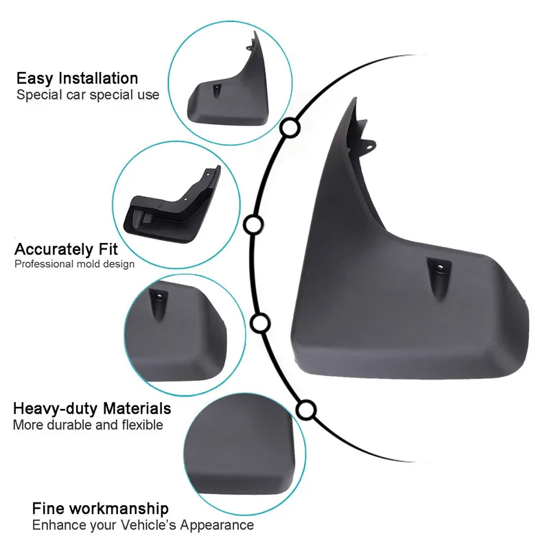 Front & Rear Splash Guards Mud Flaps Molded Fender For Land Rover Freelander 2 LR2 2006 - 2015 Mudguards Car Accessories (3)
