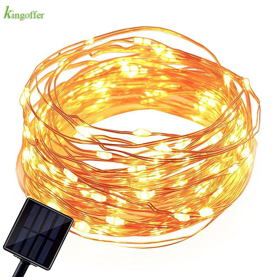 

KINGOFFER Solar String Lights 10/20M 100/200LED Copper Wire Outdoor Fairy Light for Christmas Garden Home Holiday Decorations