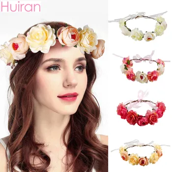 

Huiran Flower Rustic Wedding Headwear Weddings & Events Party Supplies Wedding Decoration Just Married Wedding Crown Bride To Be