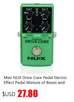 NUX OD-3 Overdrive педаль эффектов для электрогитары Ture Bypass Green Высококачественная гитарная педаль эффектов